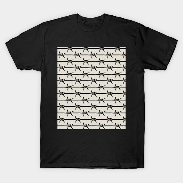 Barbed wire white T-Shirt by Milatoo